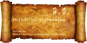 Hollósi Vilhelmina névjegykártya